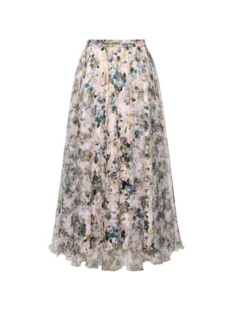 Cinq à Sept Sofia floral midi skirt