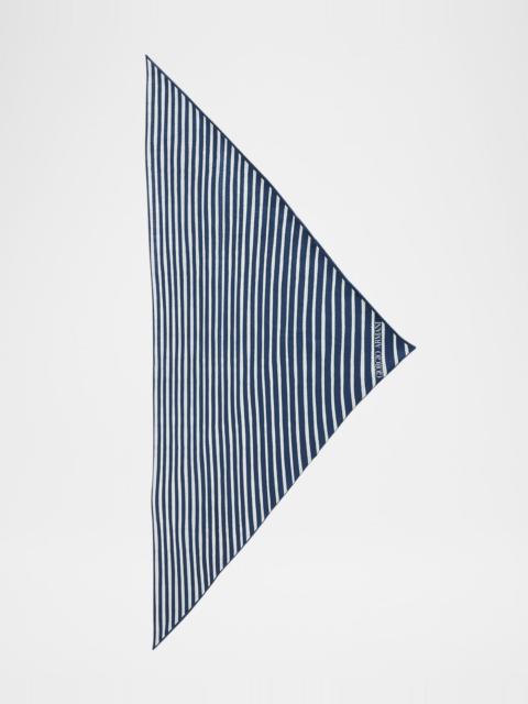 GIORGIO ARMANI Men's Silk Stripe Neck Scarf