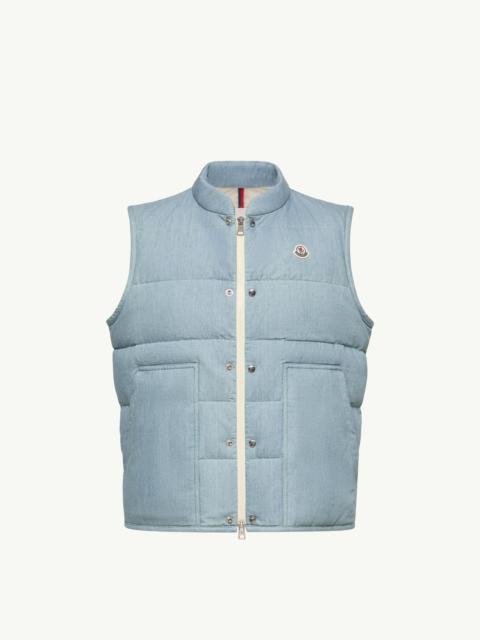 Moncler Heceta Denim Down Vest