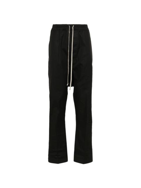 drop-crotch tapered trousers