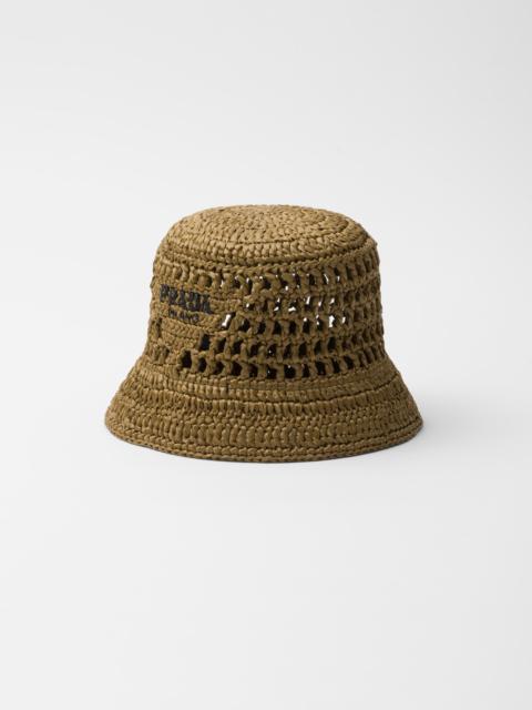 Woven fabric bucket hat