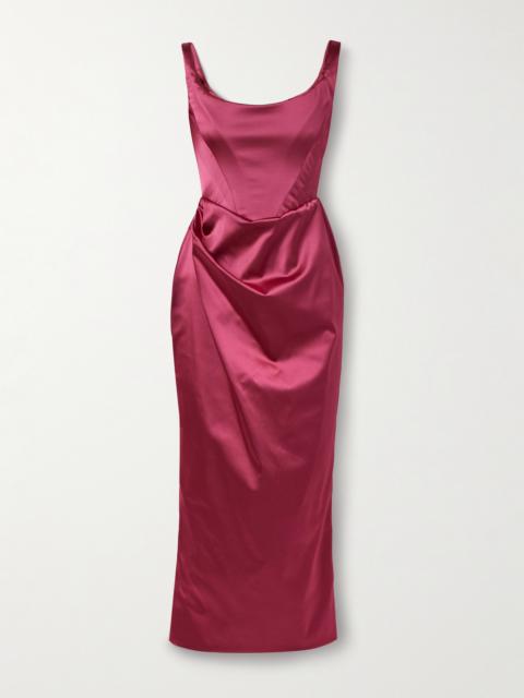 Vivienne Westwood Suzie Draped Satin Midi Dress