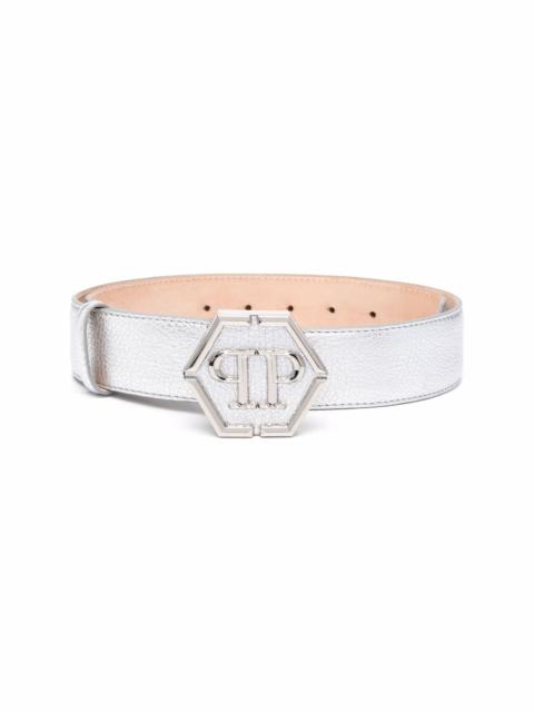 PHILIPP PLEIN logo-plaque metallic belt