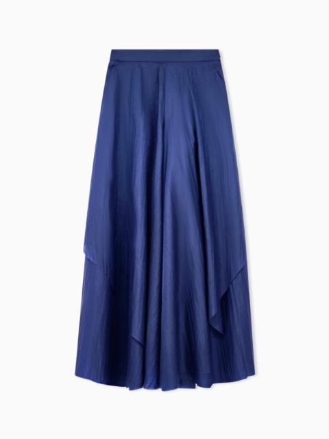 GIORGIO ARMANI TROUSER SKIRT MULTILAYER REGULAR FIT IN CRINKLED NYLON