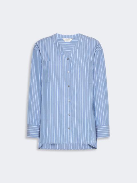 'S Max Mara ADRIENE Striped cotton poplin shirt - LIGHT BLUE