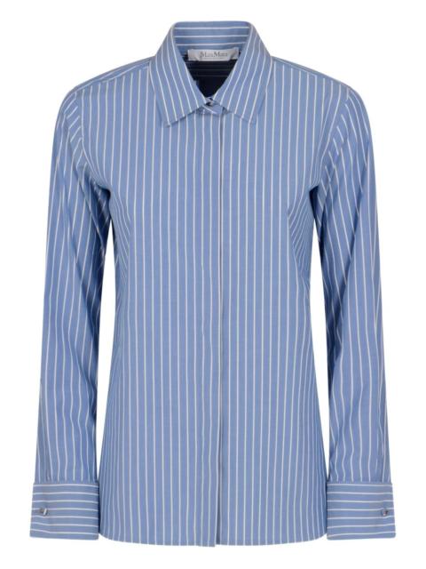 striped cuff cotton shirt