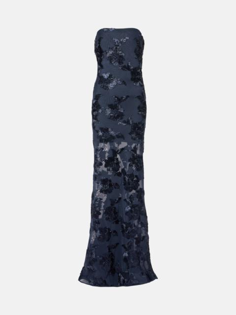 ROTATE 3D mesh maxi dress