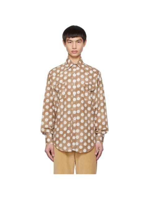 ERL Beige Polka Dot Shirt