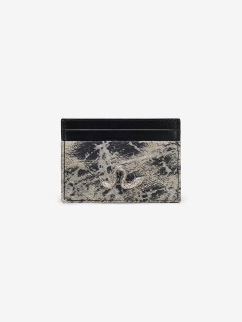 Roberto Cavalli Card Holder with Jaguar Print