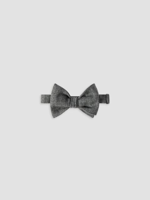 Brunello Cucinelli Men's Wool, Silk and Cashmere Lightweight Flannel Bow Tie - Dark Grey