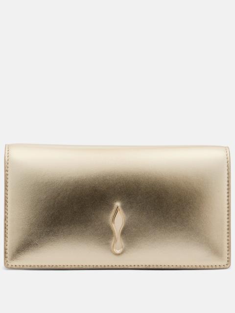 Christian Louboutin Bettina Small metallic leather clutch