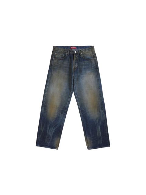 Supreme Supreme Distressed Loose Fit Selvedge Jean (FW25) Washed Indigo