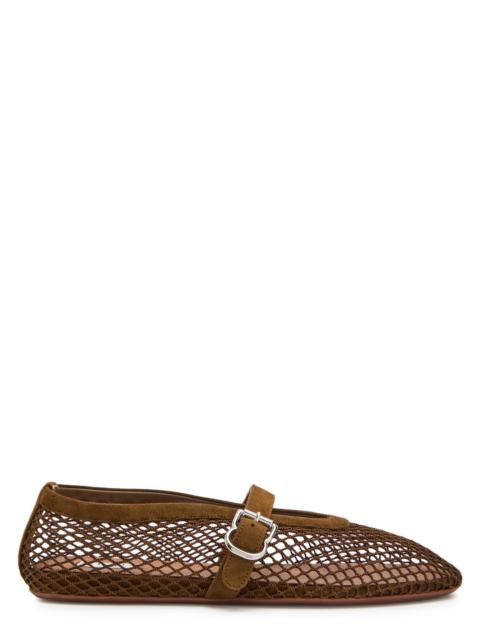 Alaïa Alaïa Mesh and Suede Ballet Flats