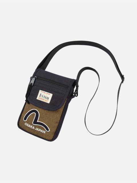 EVISU SEAGULL APPLIQUÉ MESSENGER BAG