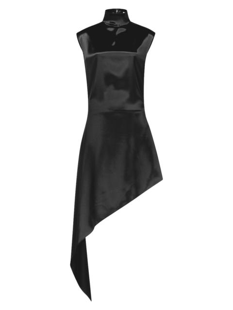 Alaïa Women's Pointed Satin Minidress - Noir Alaia