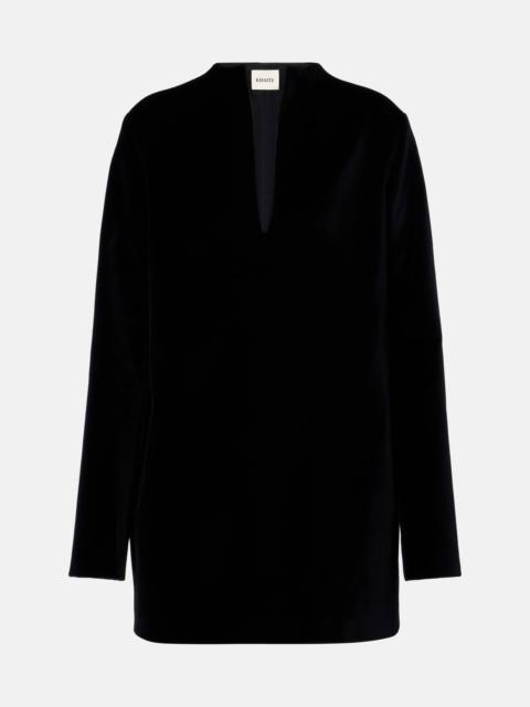 KHAITE Aleena velvet minidress