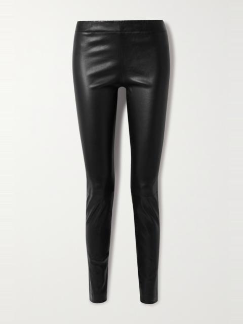 The Row Moto stretch-leather leggings