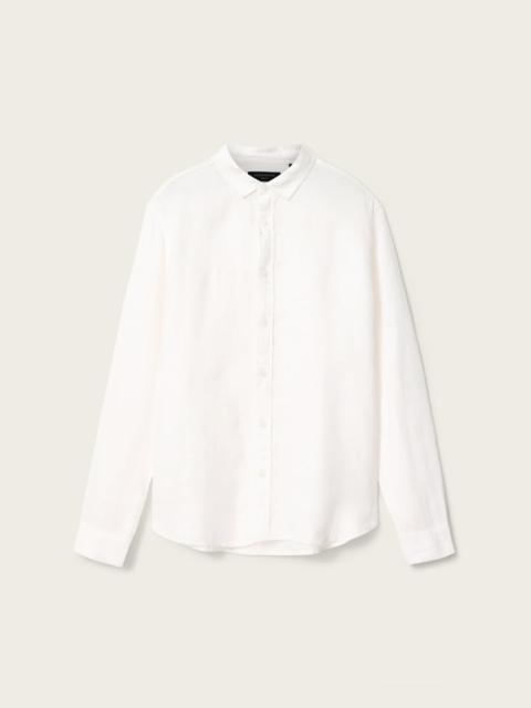 ALLSAINTS LOOM LONG SLEEVE LINEN SHIRT