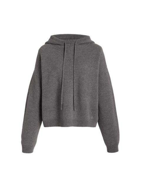 Loulou de Saison Sarla Cashmere Hooded Sweater grey