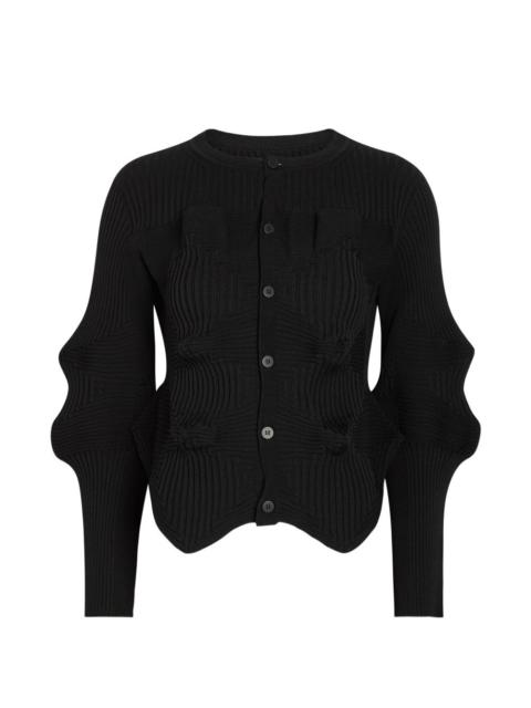 ISSEY MIYAKE Linkage button ridged cardigan