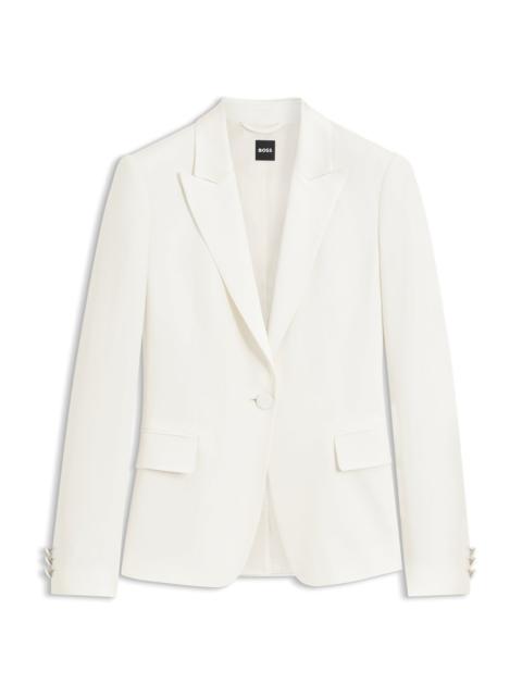 BOSS SLIM-FIT TUXEDO JACKET WITH SINGLE BUTTON