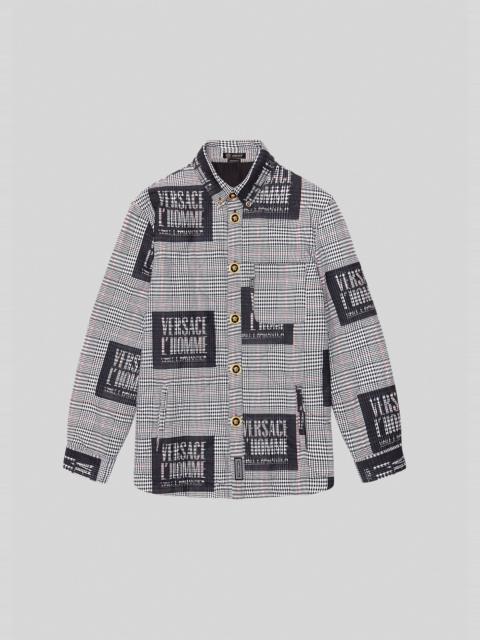 VERSACE L'Homme Motif Prince of Wales Padded Shirt