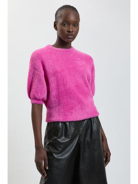 KAREN MILLEN Luxury Fluffy Short Sleeve Knit Jumper