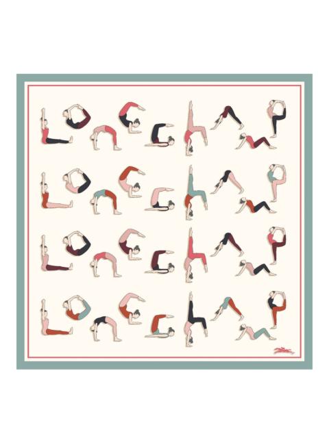 Longchamp Yoga Silk scarf 50 Ecru - Silk