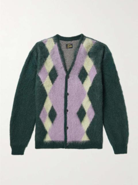 NEEDLES Argyle Mohair-Blend Cardigan