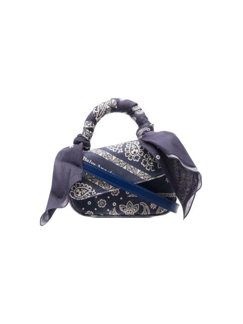 Palm Angels Mini Bandana Crash Hand Bag "Blue" PWNP004S22LEA0014501