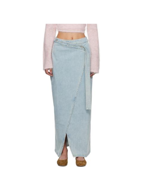 Blue Briela Denim Maxi Skirt