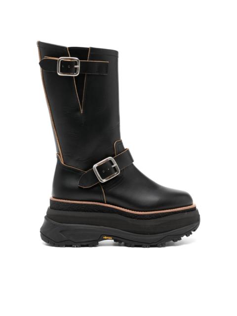 サカイ Wingtip Engineer Sock Boots Wingtip Engineer Sock Boots | sacai Official Store サカイ