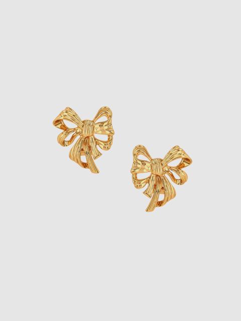 ANINE BING Bow Earrings - Gold