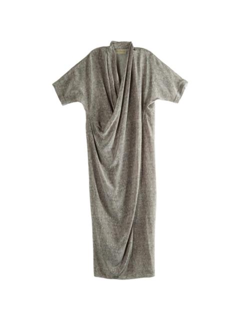 cortana draped V-neck dress