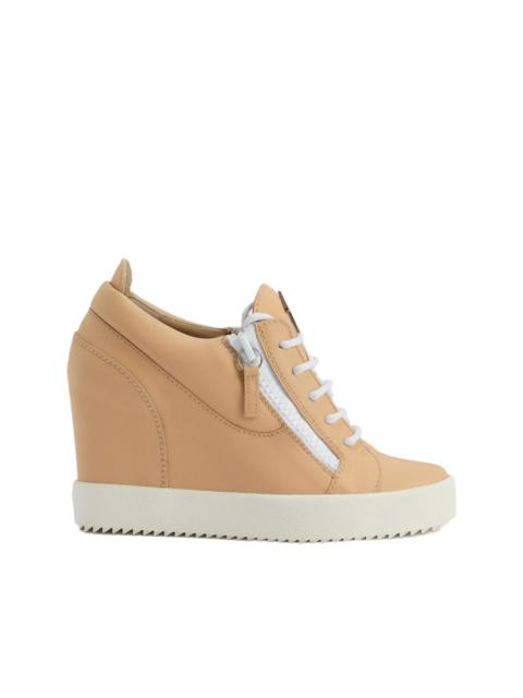 Giuseppe Zanotti 75mm wedge zip-detail low-top sneakers