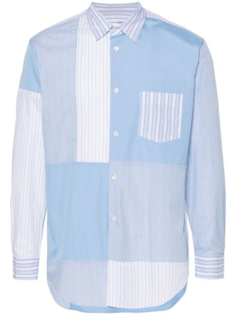 Comme des Garçons SHIRT panelled striped poplin shirt