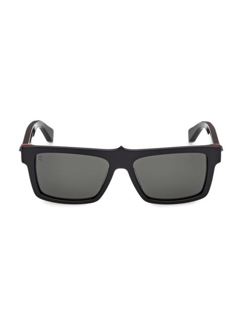Christian Louboutin Men's 57MM​ Rectangular Sunglasses - Black