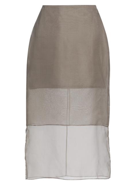 BRANDON MAXWELL Women's The Brett Silk Pencil Skirt - Smoke