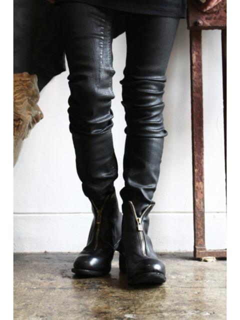 靴 GUIDI PL0FZ HORSE FULL GRAIN FRONT ZIP Guidi PL2 Full Grain Horse Front Zip Boot in Black | FWRD