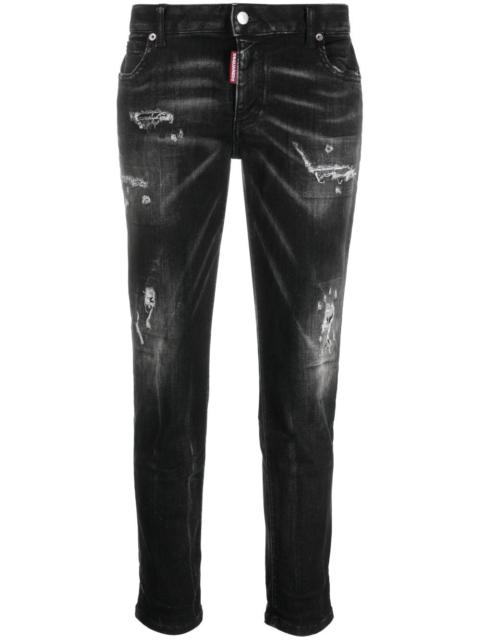 DSQUARED2 ripped high-waisted jeans