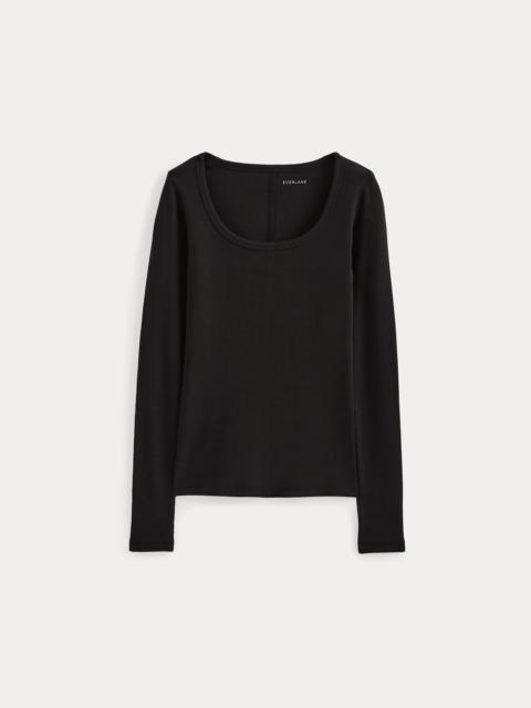 EVERLANE EFFORTLESS RIB CLASSIC LONG SLEEVE