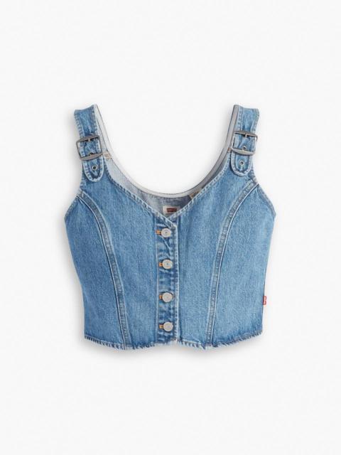 CHARLIE DENIM CROP TOP