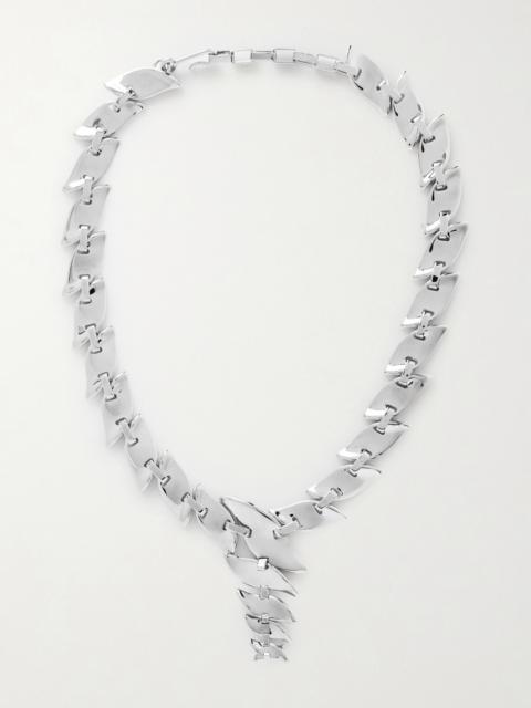 KHAITE Leaf Silver-tone Necklace