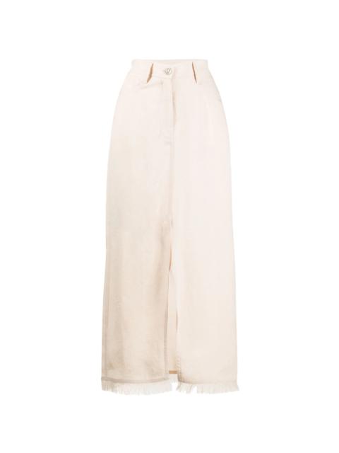 decorative pocket maxi skirt