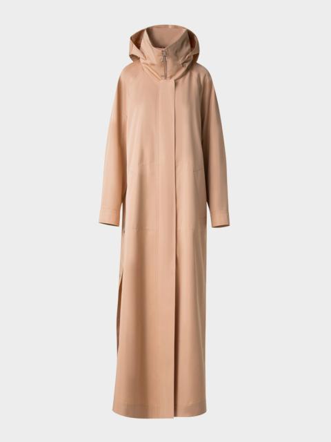 AKRIS Brady Weather-Resistant Silk Poplin Maxi Coat