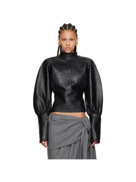 FIDAN NOVRUZOVA Black Elena Leather Jacket