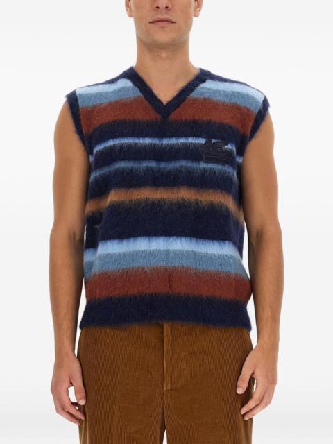 Etro striped V-neck vest