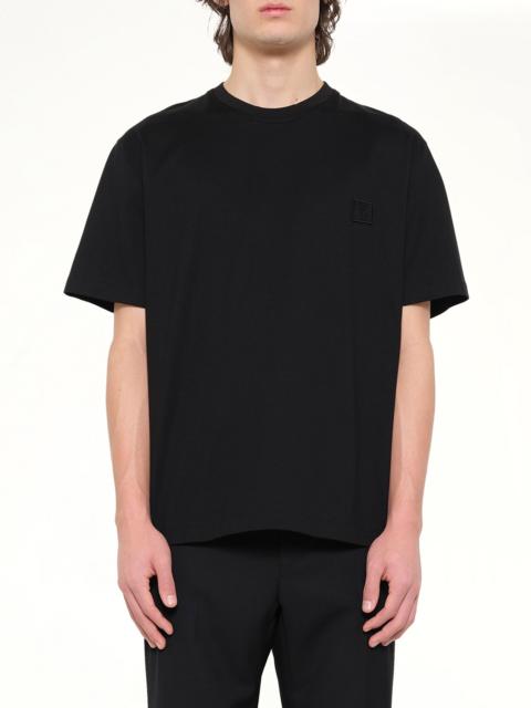 Wooyoungmi Flower Print T-Shirt in Black