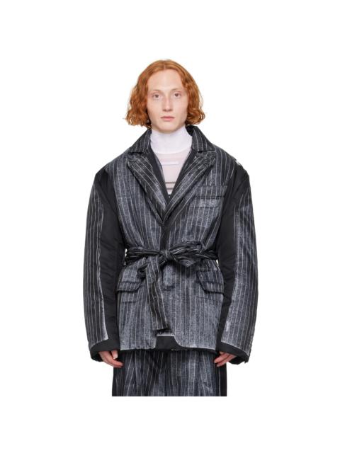 Jean Paul Gaultier Black 'The Trompe-L'œil' Padded Coat