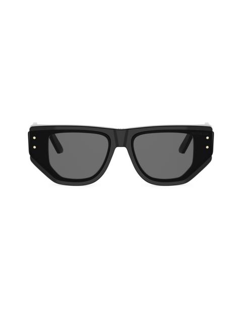 Dior Women's DiorSignature S15I 64MM Cat-Eye Sunglasses - Shiny Black And Smoke